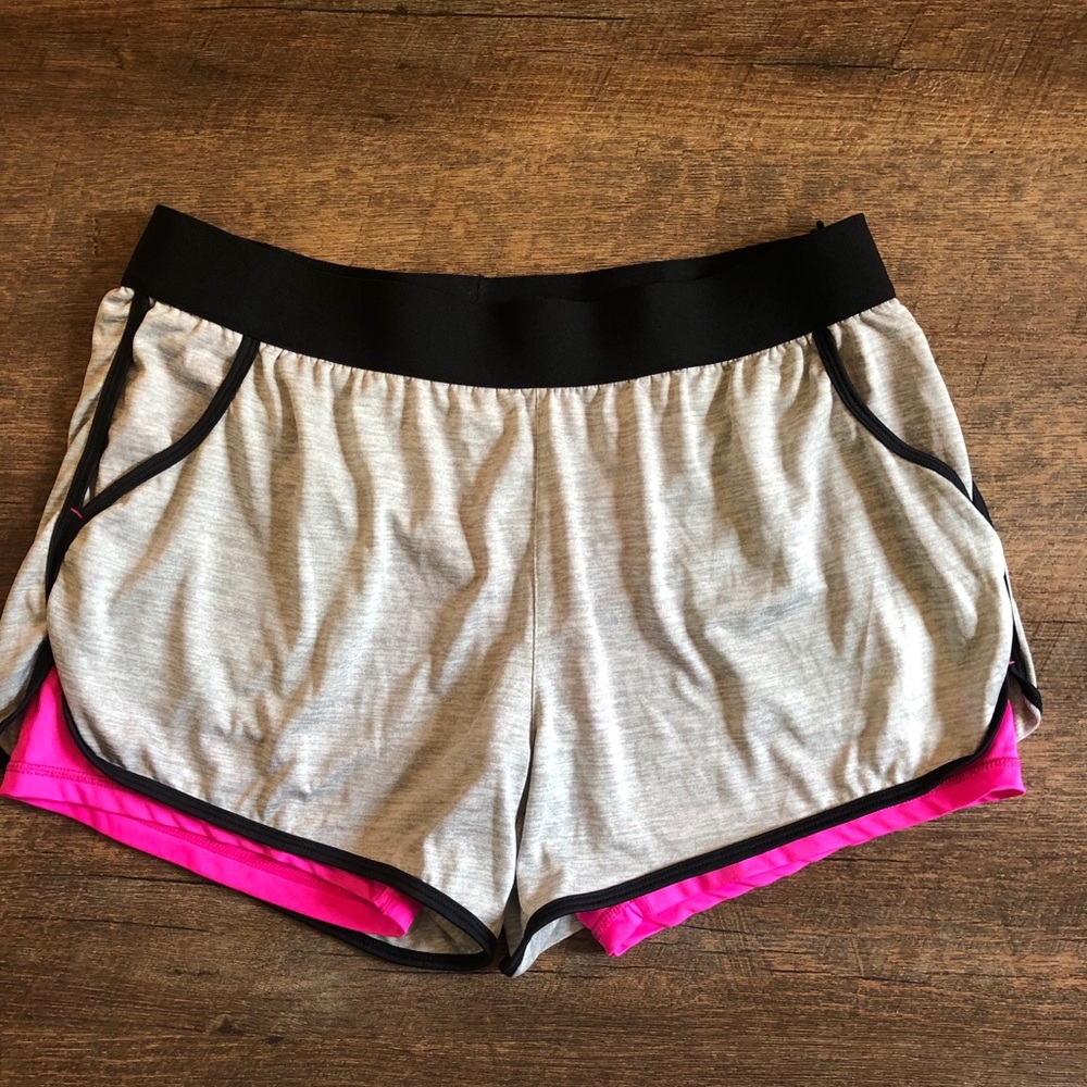 Layered athletic shorts